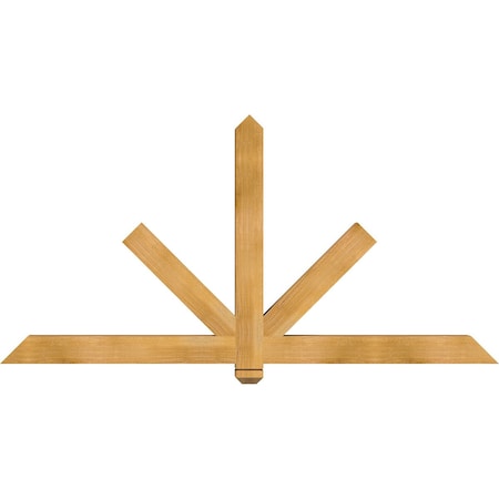 Ekena Millwork Kennewick Rough Sawn Timber Gable Bracket, Western Red Cedar, 72"W x 36"H x 4"D x 4"F, 12/12 Pitch GBW072X36X0404KEN00RWR